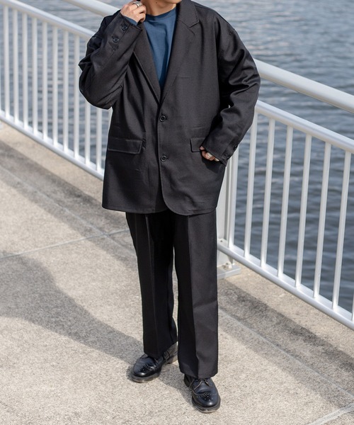 kutir（クティール）の「【セットアップ着用可】1タックストレートイージースラックス（スラックス・メンズ・ブラック/ダークブラウン/ブルーグレー・SMALL/MEDIUM/LARGE）」の7枚目の写真