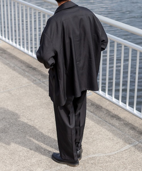 kutir（クティール）の「【セットアップ着用可】1タックストレートイージースラックス（スラックス・メンズ・ブラック/ダークブラウン/ブルーグレー・SMALL/MEDIUM/LARGE）」の4枚目の写真