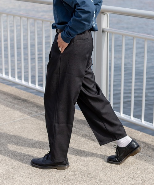 kutir（クティール）の「【セットアップ着用可】1タックストレートイージースラックス（スラックス・メンズ・ブラック/ダークブラウン/ブルーグレー・SMALL/MEDIUM/LARGE）」の18枚目の写真