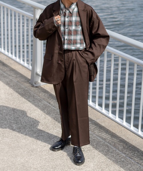 kutir（クティール）の「【セットアップ着用可】1タックストレートイージースラックス（スラックス・メンズ・ブラック/ダークブラウン/ブルーグレー・SMALL/MEDIUM/LARGE）」の15枚目の写真