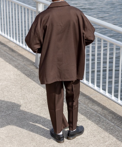 kutir（クティール）の「【セットアップ着用可】1タックストレートイージースラックス（スラックス・メンズ・ブラック/ダークブラウン/ブルーグレー・SMALL/MEDIUM/LARGE）」の12枚目の写真