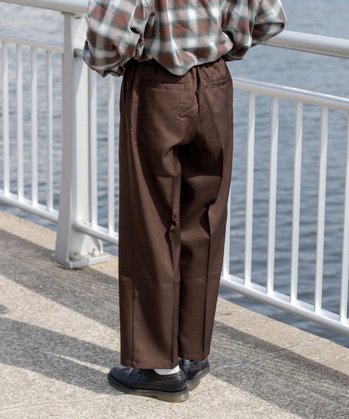 kutir（クティール）の「【セットアップ着用可】1タックストレートイージースラックス（スラックス・メンズ・ブラック/ダークブラウン/ブルーグレー・SMALL/MEDIUM/LARGE）」の22枚目の写真