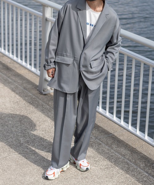 kutir（クティール）の「【セットアップ着用可】1タックストレートイージースラックス（スラックス・メンズ・ブラック/ダークブラウン/ブルーグレー・SMALL/MEDIUM/LARGE）」の9枚目の写真