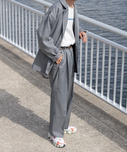 kutir（クティール）の「【セットアップ着用可】1タックストレートイージースラックス（スラックス・メンズ・ブラック/ダークブラウン/ブルーグレー・SMALL/MEDIUM/LARGE）」の13枚目の写真