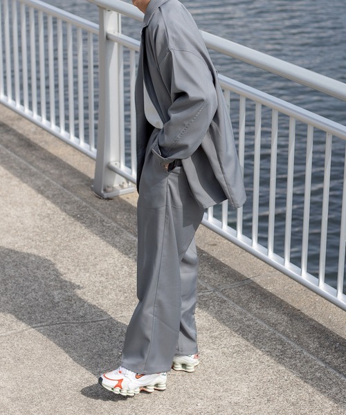 kutir（クティール）の「【セットアップ着用可】1タックストレートイージースラックス（スラックス・メンズ・ブラック/ダークブラウン/ブルーグレー・SMALL/MEDIUM/LARGE）」の6枚目の写真