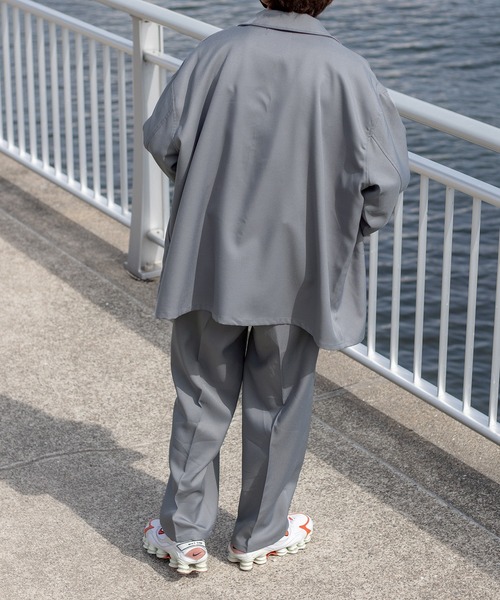 kutir（クティール）の「【セットアップ着用可】1タックストレートイージースラックス（スラックス・メンズ・ブラック/ダークブラウン/ブルーグレー・SMALL/MEDIUM/LARGE）」の20枚目の写真