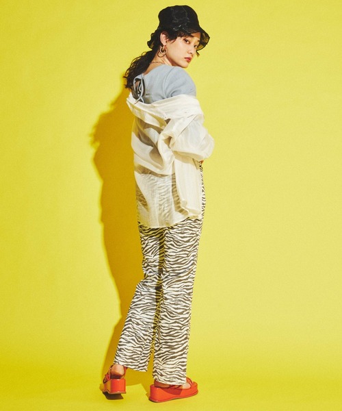 dispark（ディスパーク）の「DISPARK/サークルスリットデザインＴシャツ（Tシャツ/カットソー・レディース・ブルー/オフホワイト・FREE）」の14枚目の写真