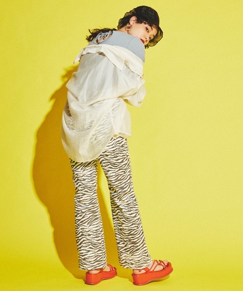 dispark（ディスパーク）の「DISPARK/サークルスリットデザインＴシャツ（Tシャツ/カットソー・レディース・ブルー/オフホワイト・FREE）」の9枚目の写真