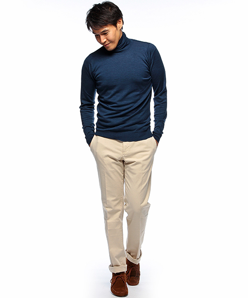 BEAMS F(ビームスエフ)の「BEAMS F / ITALY製ソリッドタートル(ニット/セーター・メンズ・ホワイト/ブラック系その他/ブラック/ブラウン/ブルー系その他/ネイビー・48/46/44/50)」の16枚目の写真