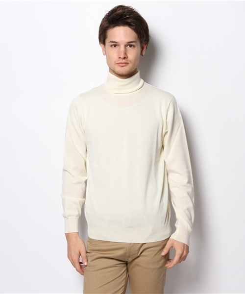 BEAMS F(ビームスエフ)の「BEAMS F / ITALY製ソリッドタートル(ニット/セーター・メンズ・ホワイト/ブラック系その他/ブラック/ブラウン/ブルー系その他/ネイビー・48/46/44/50)」の7枚目の写真