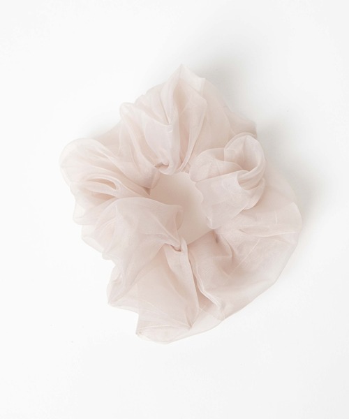 WEGO（ウィゴー）の「WEGO/透けビッグシュシュ（シュシュ・レディース・ベージュ/パープル/ブラウン/グレー/オフホワイト/イエロー/オレンジ/グリーン/キャメル/ライトピンク/ブラック/ライトパープル/その他1・FREE）」の18枚目の写真