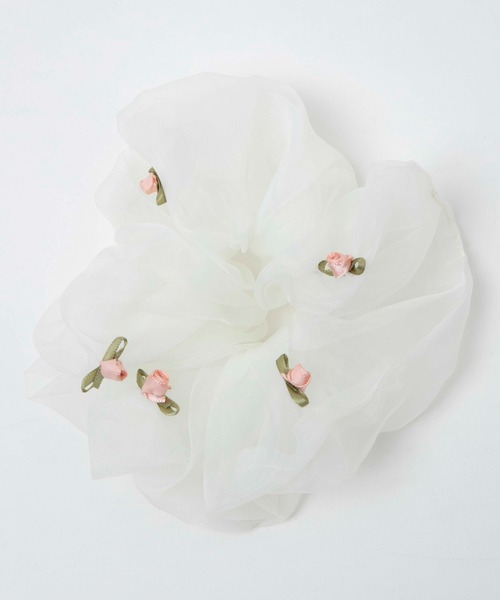 WEGO（ウィゴー）の「WEGO/透けビッグシュシュ（シュシュ・レディース・ベージュ/パープル/ブラウン/グレー/オフホワイト/イエロー/オレンジ/グリーン/キャメル/ライトピンク/ブラック/ライトパープル/その他1・FREE）」の14枚目の写真