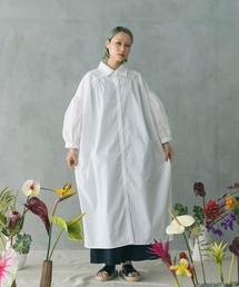 manana suerte | ギャザーシャツワンピース(シャツワンピース)