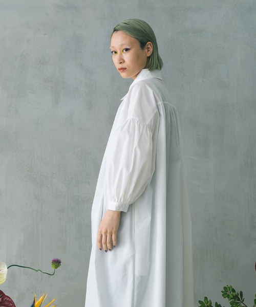 manana suerte（マニャーナスエルテ）の「ギャザーシャツワンピース（シャツワンピース・レディース・ブラック/グリーン/ホワイト・FREE）」の22枚目の写真