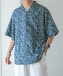 【セットアップ着用可】ペイズリー柄開襟シャツ