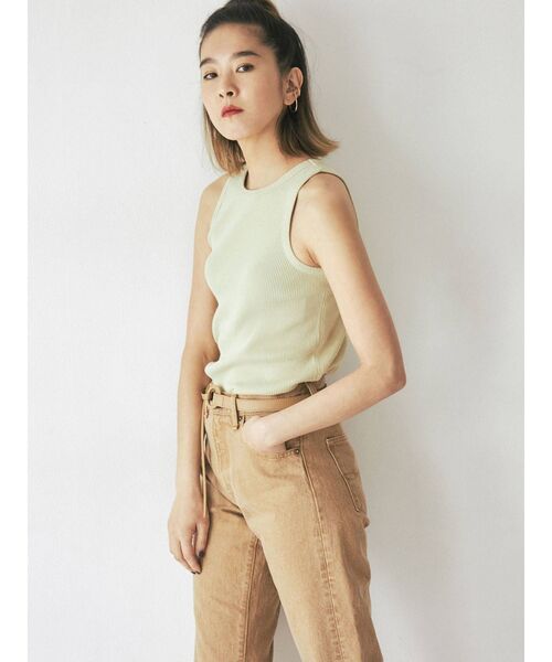 Ungrid（アングリッド）の「DODOJEANコラボ アメスリタンクトップ（Tシャツ/カットソー・レディース・アイボリー/グレー/チャコールグレー/ライトピンク/ボルドー/ミント/グリーン系その他/ダークオリーブ/パープル/カーキ・FREE）」の7枚目の写真