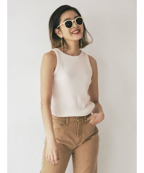 Ungrid（アングリッド）の「DODOJEANコラボ アメスリタンクトップ（Tシャツ/カットソー・レディース・アイボリー/グレー/チャコールグレー/ライトピンク/ボルドー/ミント/グリーン系その他/ダークオリーブ/パープル/カーキ・FREE）」の9枚目の写真