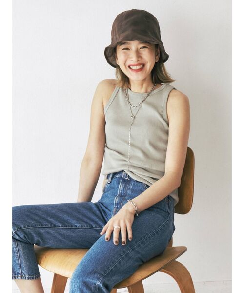 Ungrid（アングリッド）の「DODOJEANコラボ アメスリタンクトップ（Tシャツ/カットソー・レディース・アイボリー/グレー/チャコールグレー/ライトピンク/ボルドー/ミント/グリーン系その他/ダークオリーブ/パープル/カーキ・FREE）」の12枚目の写真