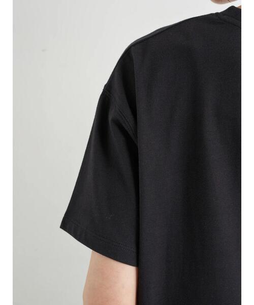 earth music&ecology（アースミュージックアンドエコロジー）の「Being blooming ビッグチュニック ＊（Tシャツ/カットソー・レディース・ブラック/オフホワイト・FREE）」の8枚目の写真