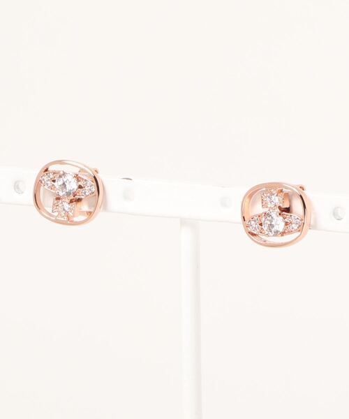 Vivienne Westwood(ヴィヴィアンウエストウッド)の「62010282-CN/MILENA EARRINGS(ピアス(両耳用)・レディース・ピンク/シルバー・FREE)」の1枚目の写真