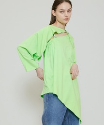 【FEMMENT(ファモン)】cotton organic cross jersey 2WAY asymmetric top コットンオーガニッククロスジャージー2wayアシンメトリックトップス LJ11-606