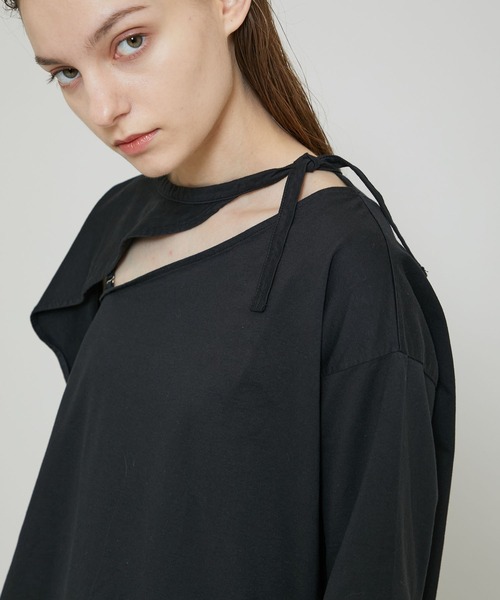 FEMMENT（ファモン）の「【FEMMENT(ファモン)】cotton organic cross jersey 2WAY asymmetric top コットンオーガニッククロスジャージー2wayアシンメトリックトップス LJ11-606（Tシャツ/カットソー・レディース・ホワイト/ブラック/ライトグリーン・1）」の19枚目の写真