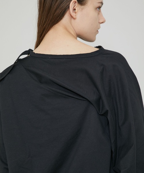 FEMMENT（ファモン）の「【FEMMENT(ファモン)】cotton organic cross jersey 2WAY asymmetric top コットンオーガニッククロスジャージー2wayアシンメトリックトップス LJ11-606（Tシャツ/カットソー・レディース・ホワイト/ブラック/ライトグリーン・1）」の15枚目の写真
