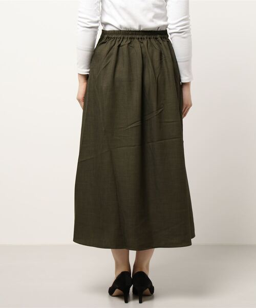 NICOLE white（ニコルホワイト）の「フェイクレイヤードスカート（スカート・レディース・ベージュ/ネイビー/カーキ・FREE）」の8枚目の写真