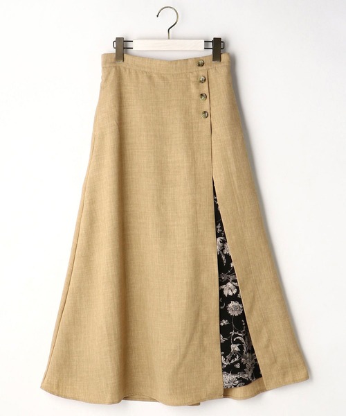 NICOLE white（ニコルホワイト）の「フェイクレイヤードスカート（スカート・レディース・ベージュ/ネイビー/カーキ・FREE）」の9枚目の写真