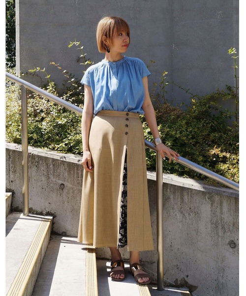 NICOLE white（ニコルホワイト）の「フェイクレイヤードスカート（スカート・レディース・ベージュ/ネイビー/カーキ・FREE）」の16枚目の写真