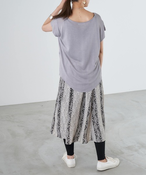 Chaco closet(チャコ クローゼット)の「裾リブデザインコットンリブレギンス(レギンス/スパッツ・レディース・ブラック/グレー/オフホワイト・FREE)」の8枚目の写真