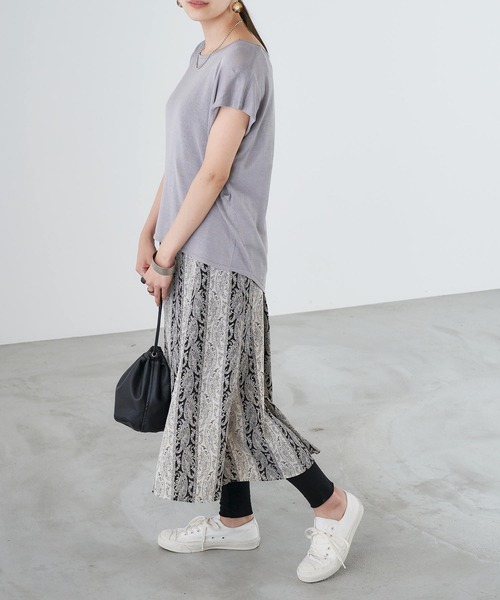 Chaco closet(チャコ クローゼット)の「裾リブデザインコットンリブレギンス(レギンス/スパッツ・レディース・ブラック/グレー/オフホワイト・FREE)」の7枚目の写真