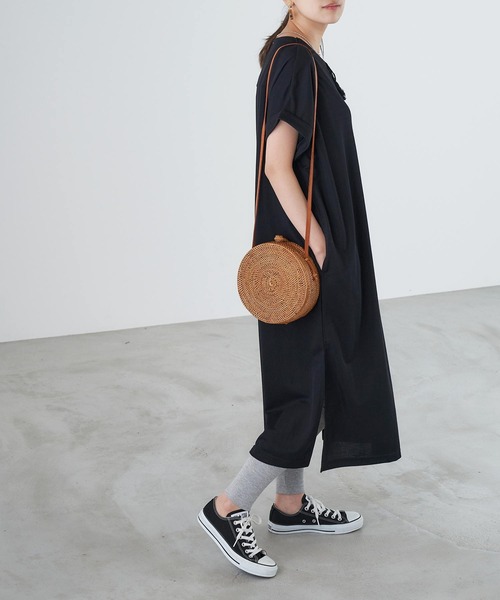 Chaco closet(チャコ クローゼット)の「裾リブデザインコットンリブレギンス(レギンス/スパッツ・レディース・ブラック/グレー/オフホワイト・FREE)」の11枚目の写真