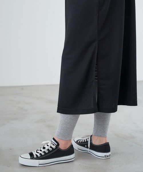 Chaco closet(チャコ クローゼット)の「裾リブデザインコットンリブレギンス(レギンス/スパッツ・レディース・ブラック/グレー/オフホワイト・FREE)」の9枚目の写真