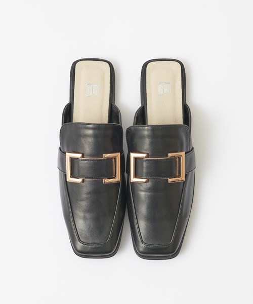 COLONY 2139(コロニートゥーワンスリーナイン)の「【マカロンFoot】スクエアバックルスリッパローファー(サンダル・レディース・ライトグレー/ブラック・23.5cm/24.5cm)」の13枚目の写真