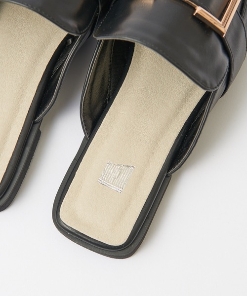 COLONY 2139(コロニートゥーワンスリーナイン)の「【マカロンFoot】スクエアバックルスリッパローファー(サンダル・レディース・ライトグレー/ブラック・23.5cm/24.5cm)」の17枚目の写真