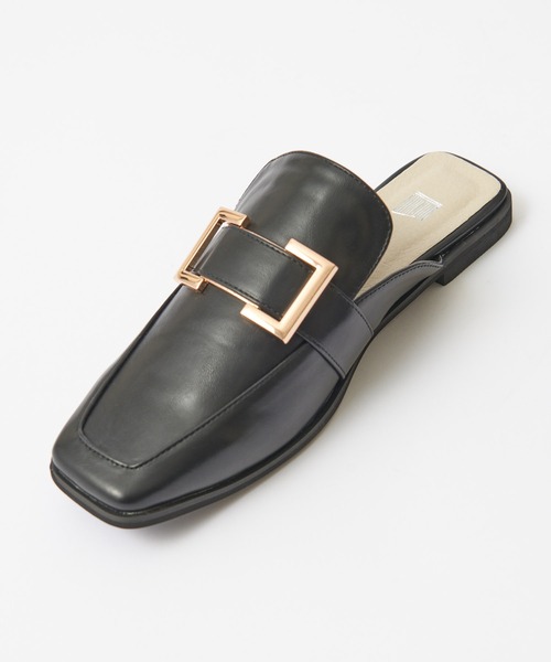 COLONY 2139(コロニートゥーワンスリーナイン)の「【マカロンFoot】スクエアバックルスリッパローファー(サンダル・レディース・ライトグレー/ブラック・23.5cm/24.5cm)」の21枚目の写真