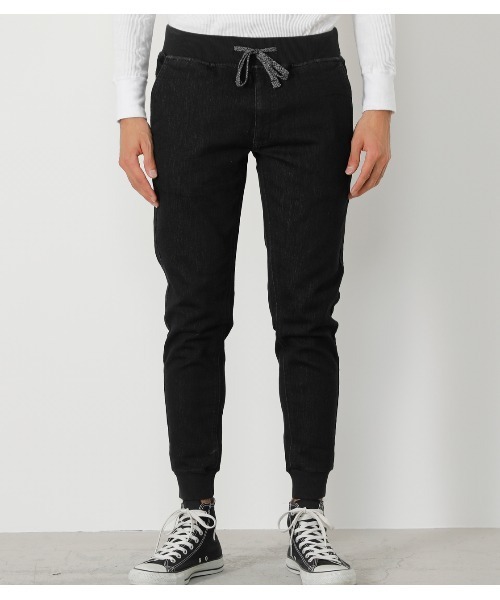 AZUL by moussy（アズールバイマウジー）の「DOBBY DENIM SLIM JOGGER /ドビーデニムスリムジョガー（デニムパンツ・メンズ・ブルー/ブラック・SMALL/X-SMALL/X-LARGE/LARGE/MEDIUM）」の13枚目の写真