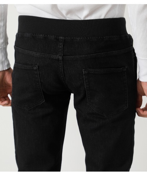 AZUL by moussy（アズールバイマウジー）の「DOBBY DENIM SLIM JOGGER /ドビーデニムスリムジョガー（デニムパンツ・メンズ・ブルー/ブラック・SMALL/X-SMALL/X-LARGE/LARGE/MEDIUM）」の19枚目の写真