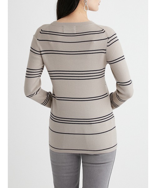 Mila Owen（ミラオーウェン）の「クルーネックリブニット（ニット/セーター・レディース・アイボリー/ブルー/ライム/ブラック/その他/ラベンダー/グレー・0/1）」の9枚目の写真