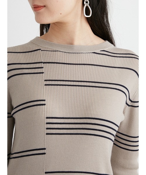 Mila Owen（ミラオーウェン）の「クルーネックリブニット（ニット/セーター・レディース・アイボリー/ブルー/ライム/ブラック/その他/ラベンダー/グレー・0/1）」の11枚目の写真