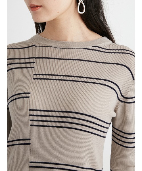 Mila Owen（ミラオーウェン）の「クルーネックリブニット（ニット/セーター・レディース・アイボリー/ブルー/ライム/ブラック/その他/ラベンダー/グレー・0/1）」の12枚目の写真