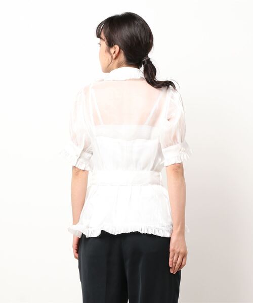 Swankiss(スワンキス)の「TS mermaid shiny TOPS(シャツ/ブラウス・レディース・ピンク/ベージュ/サックスブルー/ブラック/ホワイト・FREE)」の7枚目の写真