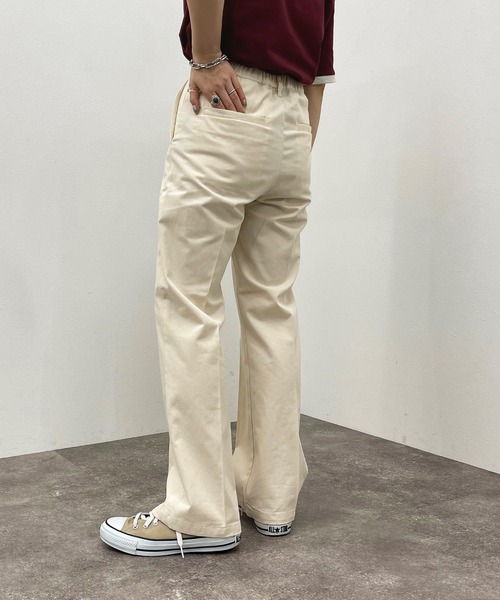 apres jour mignon（アプレジュールミニョン）の「シュエットワークパンツ【ZOZOTOWN限定アイテム】（その他パンツ・レディース・アイボリー/ダークグリーン/その他/ベージュ・MEDIUM/SMALL/X-LARGE）」の8枚目の写真