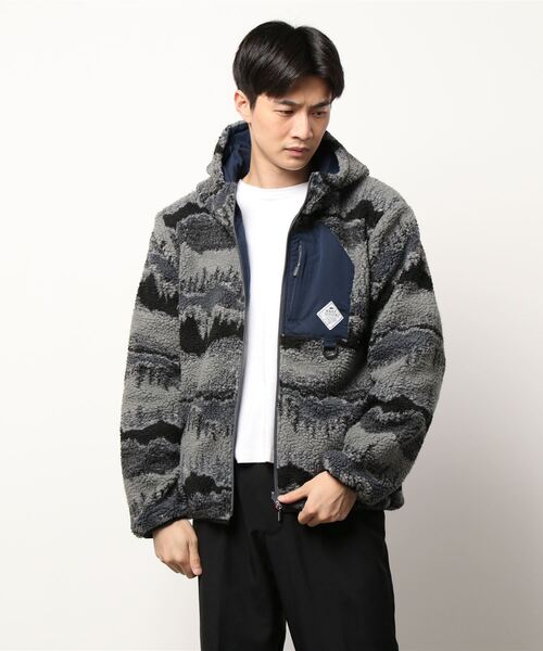 KRIFF MAYER（クリフメイヤー）の「柄ボアひっくりJK（その他アウター・メンズ・グレー/ダークカーキ/ブルー/グレー系その他/ブルー系その他/カーキ・X-LARGE/SMALL/LARGE/MEDIUM）」の2枚目の写真