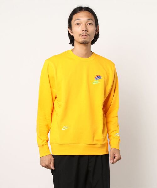 NIKE（ナイキ）の「NIKE/ナイキ AS M NSW SPE+ FT CRW M（スウェット・メンズ・グレー/ブラック/ホワイト/イエロー・S/XL/M/L）」の4枚目の写真