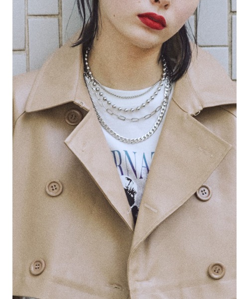 jouetie(ジュエティ)の「レイヤーチェーンネックレス(ネックレス・レディース・シルバー/ゴールド・FREE)」の2枚目の写真