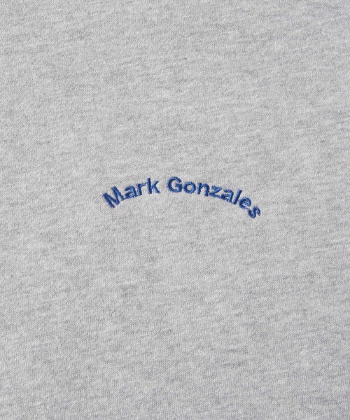 Mark Gonzales（マーク・ゴンザレス）の「【セットアップ】Mark Gonzales/マークゴンザレス MONO-MART別注 裏起毛 アーチロゴ刺繍 ビッグシルエットプルオーバーパーカー＆バルーンスウェットパンツ（パーカー・メンズ・ブラック/ダークネイビー/グリーン/ダークベージュ/ブルー/杢グレー・L/M）」の15枚目の写真