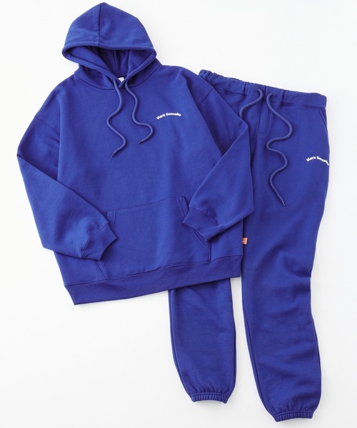 Mark Gonzales（マーク・ゴンザレス）の「【セットアップ】Mark Gonzales/マークゴンザレス MONO-MART別注 裏起毛 アーチロゴ刺繍 ビッグシルエットプルオーバーパーカー＆バルーンスウェットパンツ（パーカー・メンズ・ブラック/ダークネイビー/グリーン/ダークベージュ/ブルー/杢グレー・L/M）」の11枚目の写真