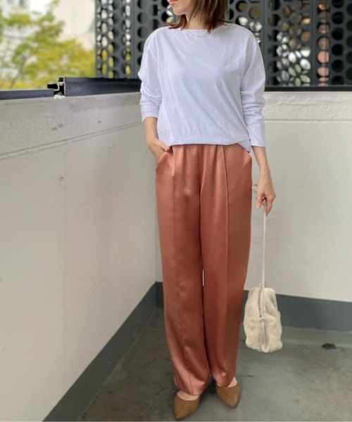 RIVE DROITE(リヴドロワ)の「スタイリッシュに品よく着映える ヴィンテージサテンリラックスパンツ(その他パンツ・レディース・オレンジ/ブルー・FREE)」の12枚目の写真